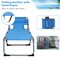 Goplus Outdoor Beach Lounge Chair Folding Chaise Lounge with Pillow Blue\Blue&Green\Black\Grey\Turquoise\Pink\Beige\Light Pink